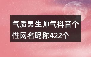 氣質(zhì)男生帥氣抖音個性網(wǎng)名昵稱422個