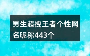 男生超拽王者個(gè)性網(wǎng)名昵稱443個(gè)