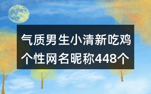 氣質(zhì)男生小清新吃雞個(gè)性網(wǎng)名昵稱448個(gè)