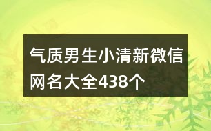 氣質男生小清新微信網(wǎng)名大全438個