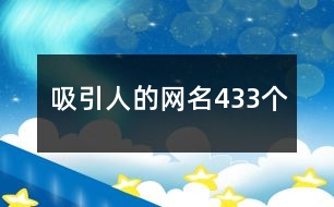 吸引人的網(wǎng)名433個(gè)