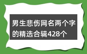 男生悲傷網(wǎng)名兩個字的精選合輯428個