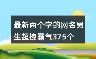 最新兩個(gè)字的網(wǎng)名男生超拽霸氣375個(gè)