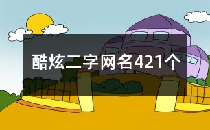 酷炫二字網(wǎng)名421個