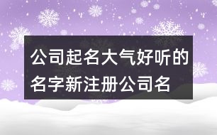 公司起名大氣好聽(tīng)的名字,新注冊(cè)公司名稱大全440個(gè)