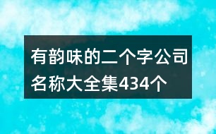 有韻味的二個(gè)字公司名稱大全集434個(gè)