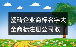 瓷磚企業(yè)商標(biāo)名字大全,商標(biāo)注冊公司取名推薦389個