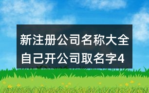 新注冊公司名稱大全,自己開公司取名字433個(gè)