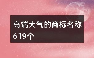 高端大氣的商標(biāo)名稱(chēng)619個(gè)