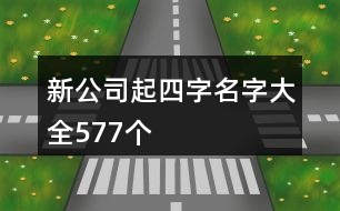 新公司起四字名字大全577個