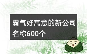 霸氣好寓意的新公司名稱600個