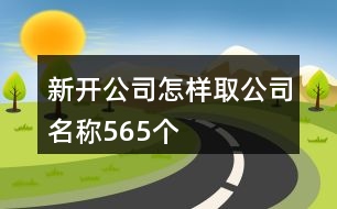 新開(kāi)公司怎樣取公司名稱(chēng)565個(gè)