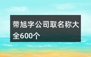 帶旭字公司取名稱大全600個(gè)