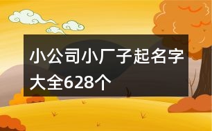 小公司小廠子起名字大全628個