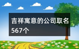 吉祥寓意的公司取名567個