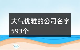 大氣優(yōu)雅的公司名字593個