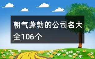 朝氣蓬勃的公司名大全106個