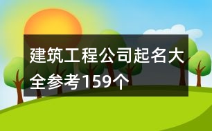 建筑工程公司起名大全參考159個(gè)