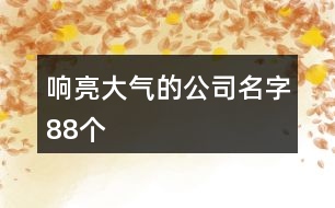 響亮大氣的公司名字88個(gè)