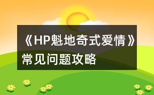 《HP魁地奇式愛情》常見問題攻略