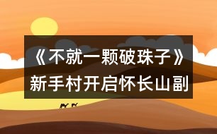 《不就一顆破珠子》新手村開啟懷長(zhǎng)山副本攻略