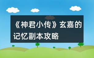 《神君小傳》玄嘉的記憶副本攻略