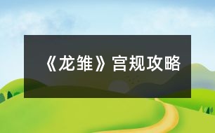 《龍雛》宮規(guī)攻略