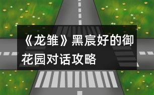 《龍雛》黑宸好的御花園對(duì)話攻略