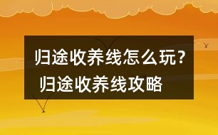 歸途收養(yǎng)線怎么玩？ 歸途收養(yǎng)線攻略