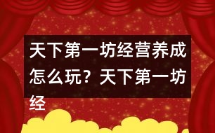 天下第一坊經營養(yǎng)成怎么玩？天下第一坊經營養(yǎng)成攻略