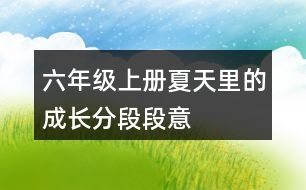 六年級(jí)上冊(cè)夏天里的成長(zhǎng)分段段意