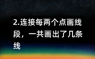 2.連接每兩個點畫線段，一共畫出了幾條線段？你能看出畫出的是什么圖形嗎？