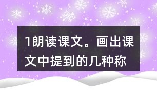 1、朗讀課文。畫出課文中提到的幾種稱象的辦法，說說為什么曹沖稱象的辦法好。