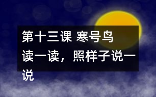 第十三課 寒號(hào)鳥(niǎo)  讀一讀，照樣子說(shuō)一說(shuō)。