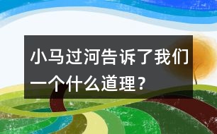 小馬過河告訴了我們一個什么道理？