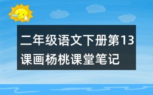 二年級語文下冊第13課畫楊桃課堂筆記