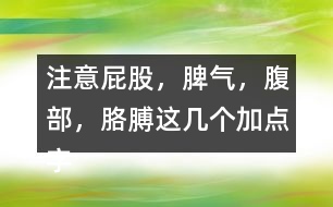 注意“屁股，脾氣，腹部，胳膊”這幾個(gè)加點(diǎn)字說說你的發(fā)現(xiàn)