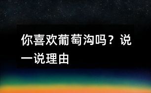 你喜歡葡萄溝嗎？說(shuō)一說(shuō)理由