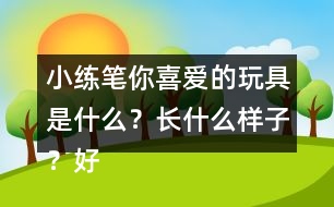 小練筆：你喜愛(ài)的玩具是什么？長(zhǎng)什么樣子？好玩在哪里？