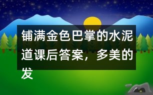 鋪滿金色巴掌的水泥道課后答案，多美的發(fā)現(xiàn)?。∧阍谏蠈W(xué)或放學(xué)路上看到了什么樣的景色？