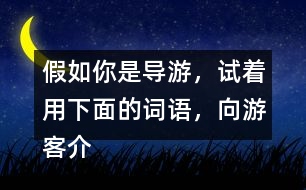 假如你是導游，試著用下面的詞語，向游客介紹趙州橋