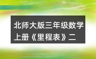 北師大版三年級數(shù)學(xué)上冊《里程表》（二） 淘氣根據(jù)題意畫了一個圖，你看懂了嗎?與同伴說一說。