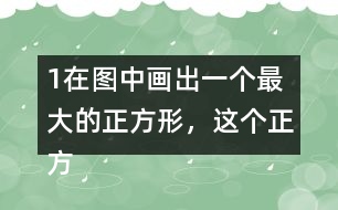 （1）在圖中畫出一個(gè)最大的正方形，這個(gè)正方形的邊長是（）厘米。