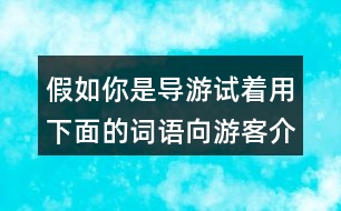 假如你是導(dǎo)游試著用下面的詞語向游客介紹趙州橋