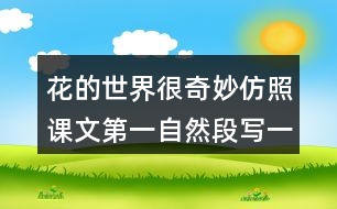 花的世界很奇妙仿照課文第一自然段寫(xiě)一寫(xiě)下面的花