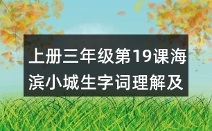 上冊三年級(jí)第19課海濱小城生字詞理解及造句