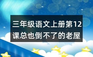 三年級(jí)語(yǔ)文上冊(cè)第12課總也倒不了的老屋好詞好句摘抄