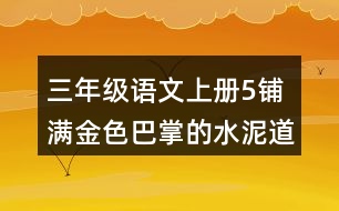 三年級語文上冊5鋪滿金色巴掌的水泥道課堂筆記常見多音字