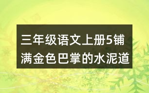 三年級(jí)語文上冊(cè)5鋪滿金色巴掌的水泥道課堂筆記本課知識(shí)點(diǎn)