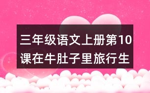 三年級(jí)語文上冊(cè)第10課在牛肚子里旅行生字組詞與多音字組詞